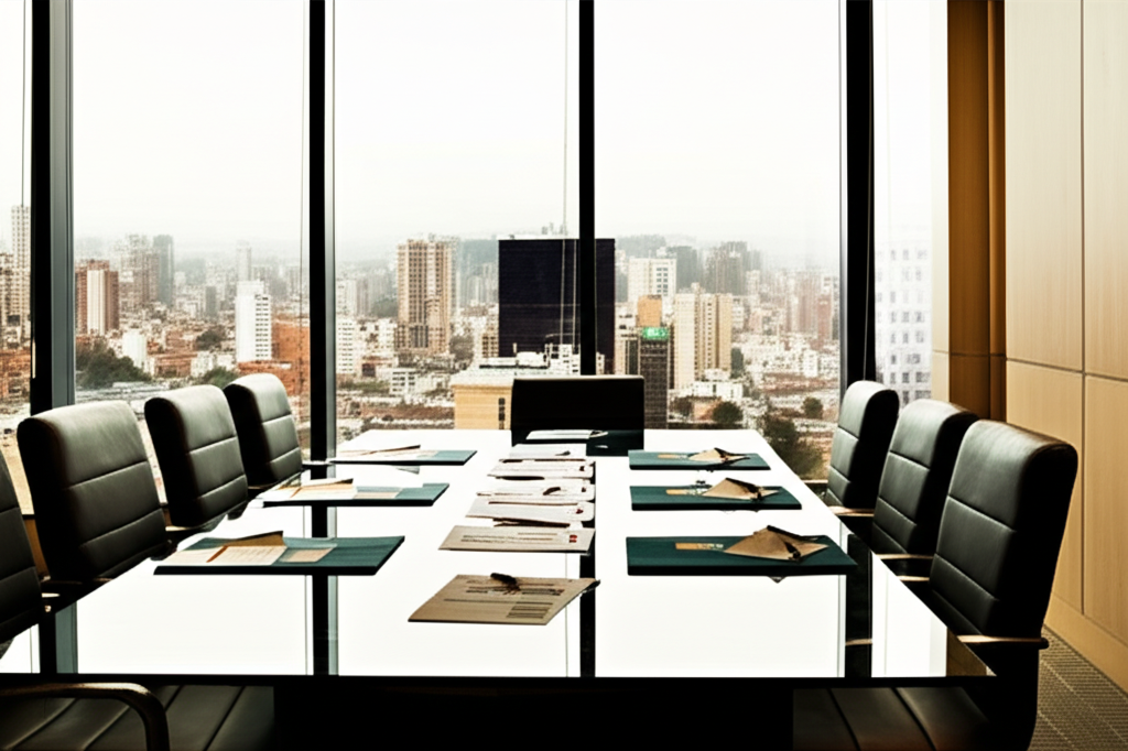 Abogado comercial revisando contratos mercantiles y documentos societarios en Colombia